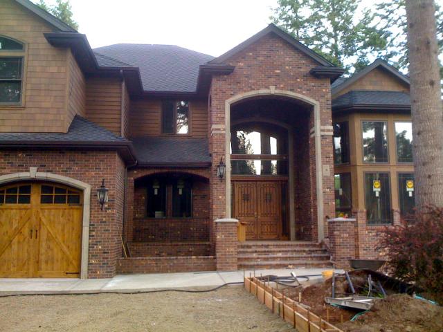 New home with artistic brick work